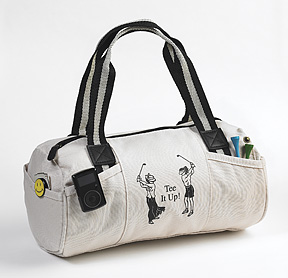 TEE IT UP  PURSE NATURAL WITH BLACK IMPRINT